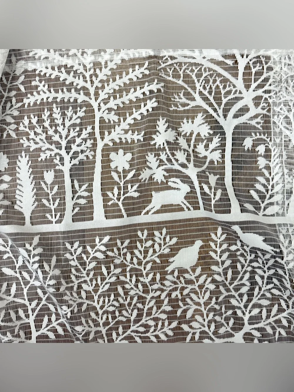 Heritage Lace Rabbit Hollow Curtains 60x84 White 6 Panels 3 Pairs Woodland
